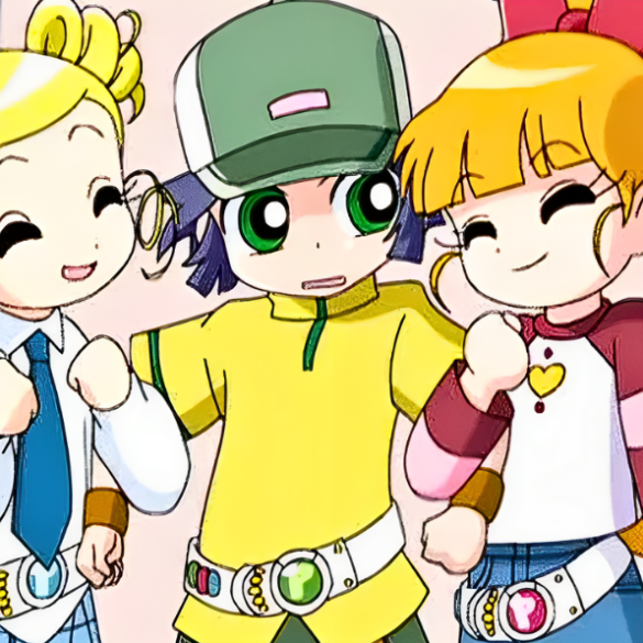 Powerpuff Girls Z anime characters Bubbles Buttercup Blossom