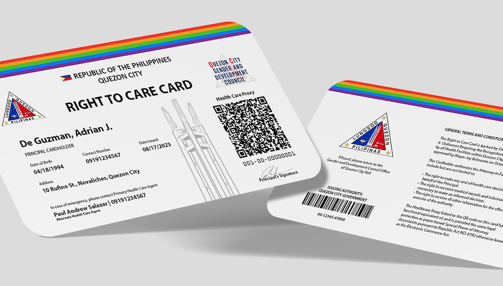 right to care card quezon city same sex couples